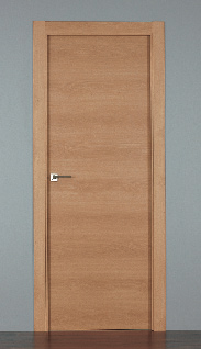 Puerta de melamina color roble